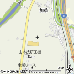 宮崎県東臼杵郡門川町加草周辺の地図