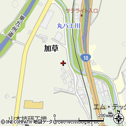 宮崎県東臼杵郡門川町加草495-1周辺の地図