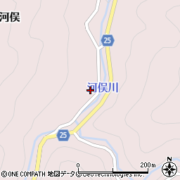熊本県八代市東陽町河俣坂より上周辺の地図