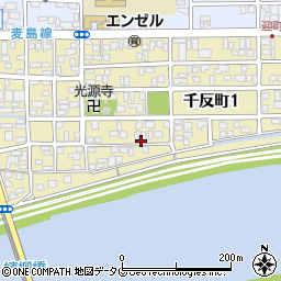 熊本県八代市千反町周辺の地図