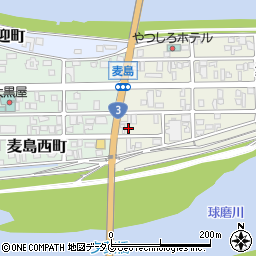 熊本県八代市麦島東町13-7周辺の地図