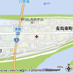 熊本県八代市麦島東町11-2周辺の地図