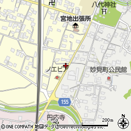 熊本県八代市宮地町154周辺の地図