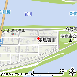 熊本県八代市麦島東町周辺の地図