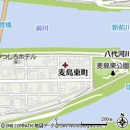 熊本県八代市麦島東町2-10周辺の地図