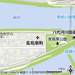 熊本県八代市麦島東町2-4周辺の地図