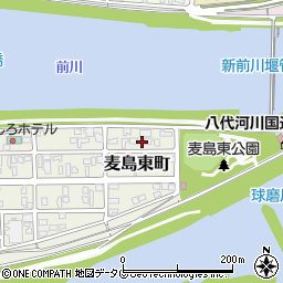 熊本県八代市麦島東町2-5周辺の地図