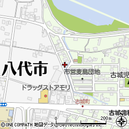 熊本県八代市古城町2836-11周辺の地図