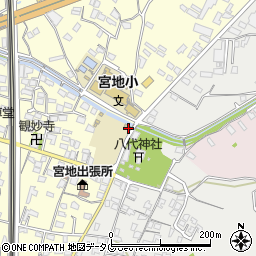 熊本県八代市宮地町406周辺の地図