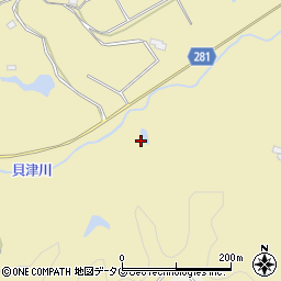 貝津川周辺の地図