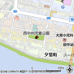 西中洲児童公園周辺の地図