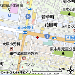 熊本県八代市旭中央通10周辺の地図