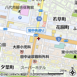 熊本県八代市旭中央通周辺の地図