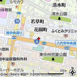 ユナイテッドトヨタ熊本カローラ熊本八代店周辺の地図