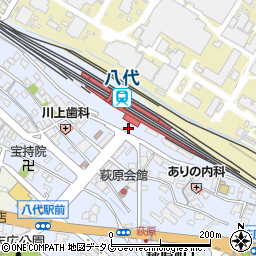 ＪＲ九州レンタカー＆パーキング八代駅駐車場周辺の地図