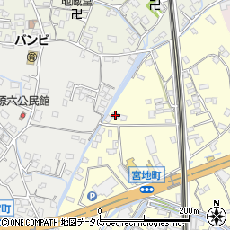 熊本県八代市宮地町1634-3周辺の地図