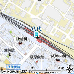 ファミリーマートＪＲ八代駅店周辺の地図