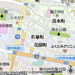 熊本県八代市若草町周辺の地図