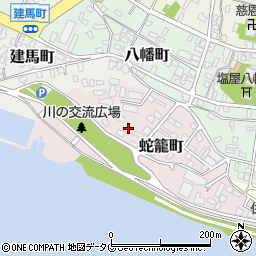 熊本県八代市蛇籠町周辺の地図