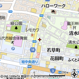 熊本県八代市緑町周辺の地図