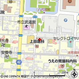 ゆうちょ銀行八代店周辺の地図