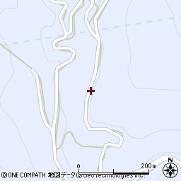 宮崎県東臼杵郡諸塚村七ツ山松の平周辺の地図
