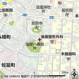 熊本県八代市八幡町1-3周辺の地図