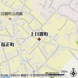 熊本県八代市上日置町周辺の地図