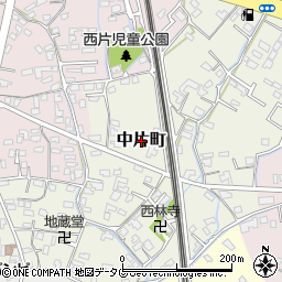 熊本県八代市中片町周辺の地図