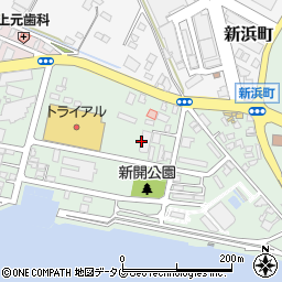 熊本県八代市新開町周辺の地図