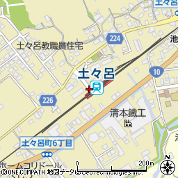 土々呂駅周辺の地図