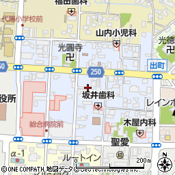 熊本県八代市通町周辺の地図