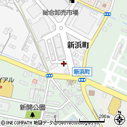 新浜簡易郵便局周辺の地図