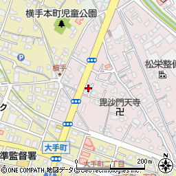 熊本県八代市毘舎丸町6-14周辺の地図