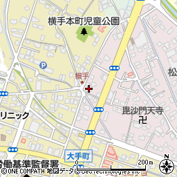 熊本県八代市毘舎丸町6-23周辺の地図