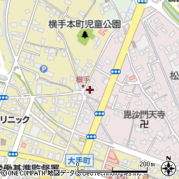 熊本県八代市毘舎丸町6-26周辺の地図