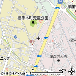 熊本県八代市毘舎丸町6-31周辺の地図