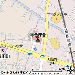 熊本県県南広域本部　売店周辺の地図