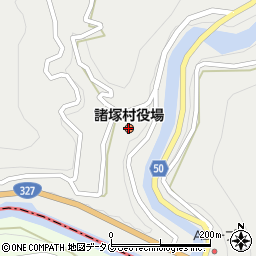 宮崎県東臼杵郡諸塚村周辺の地図