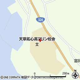 熊本県立天草拓心高等学校　マリン校舎周辺の地図