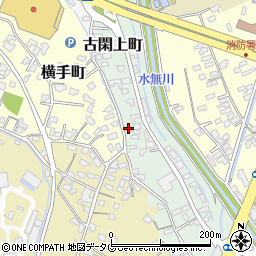 熊本県八代市古閑上町100-1周辺の地図