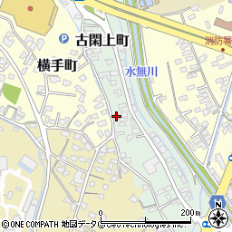 熊本県八代市古閑上町100-1周辺の地図