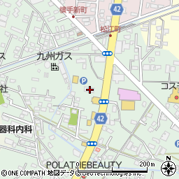 メガネのヨネザワ　八代松江店周辺の地図