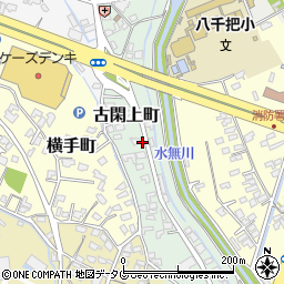 熊本県八代市古閑上町周辺の地図