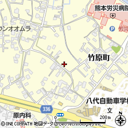 熊本県八代市竹原町周辺の地図