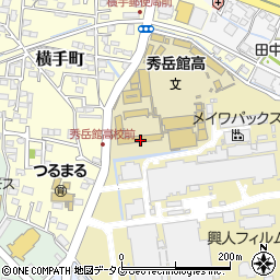 秀岳館高等学校周辺の地図