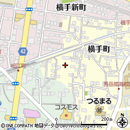 熊本県八代市横手町周辺の地図
