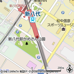 ＪＲ九州レンタカー＆パーキング新八代駅高架下第１駐車場周辺の地図