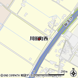 熊本県八代市川田町西周辺の地図