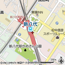 駅レンタカー新八代営業所周辺の地図